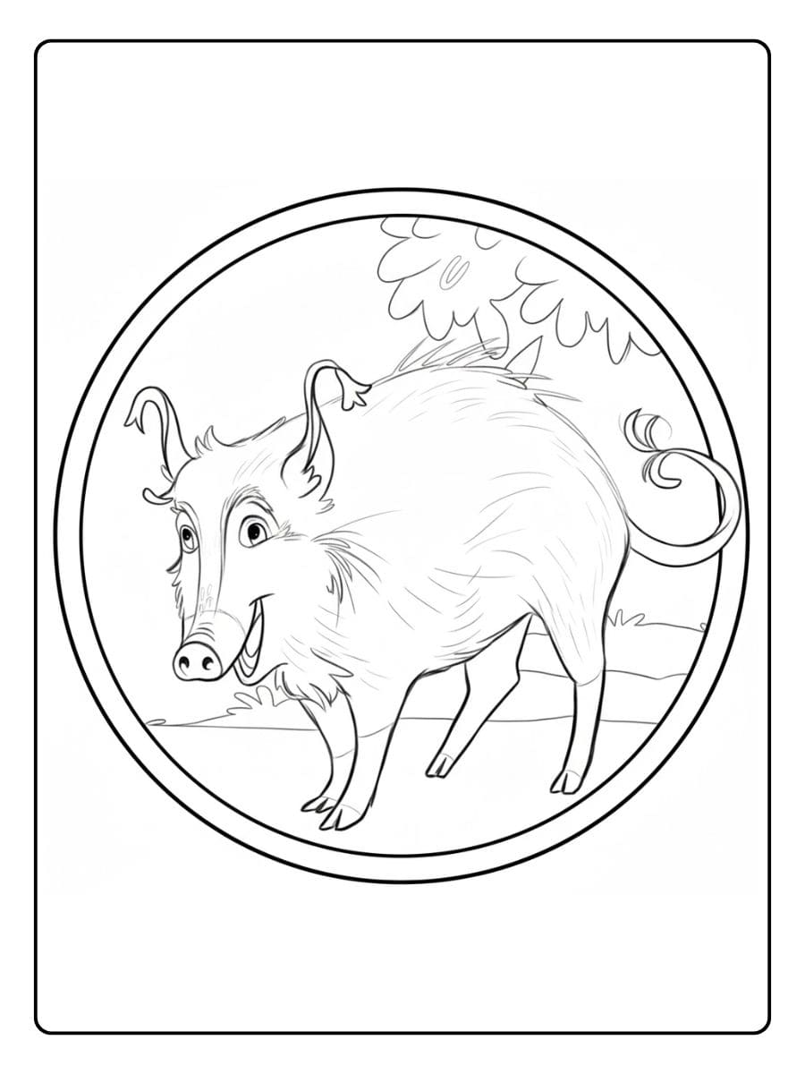 Abenteuerliche Tierfreunde magischen Tiere Ausmalbilder (2)