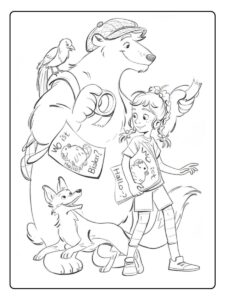 Abenteuerliche Tierfreunde Schule der magischen Tiere Ausmalbilder