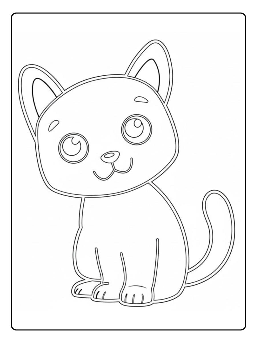 Afrikanische Giraffe Umriss katze ausmalbild Ergänzung