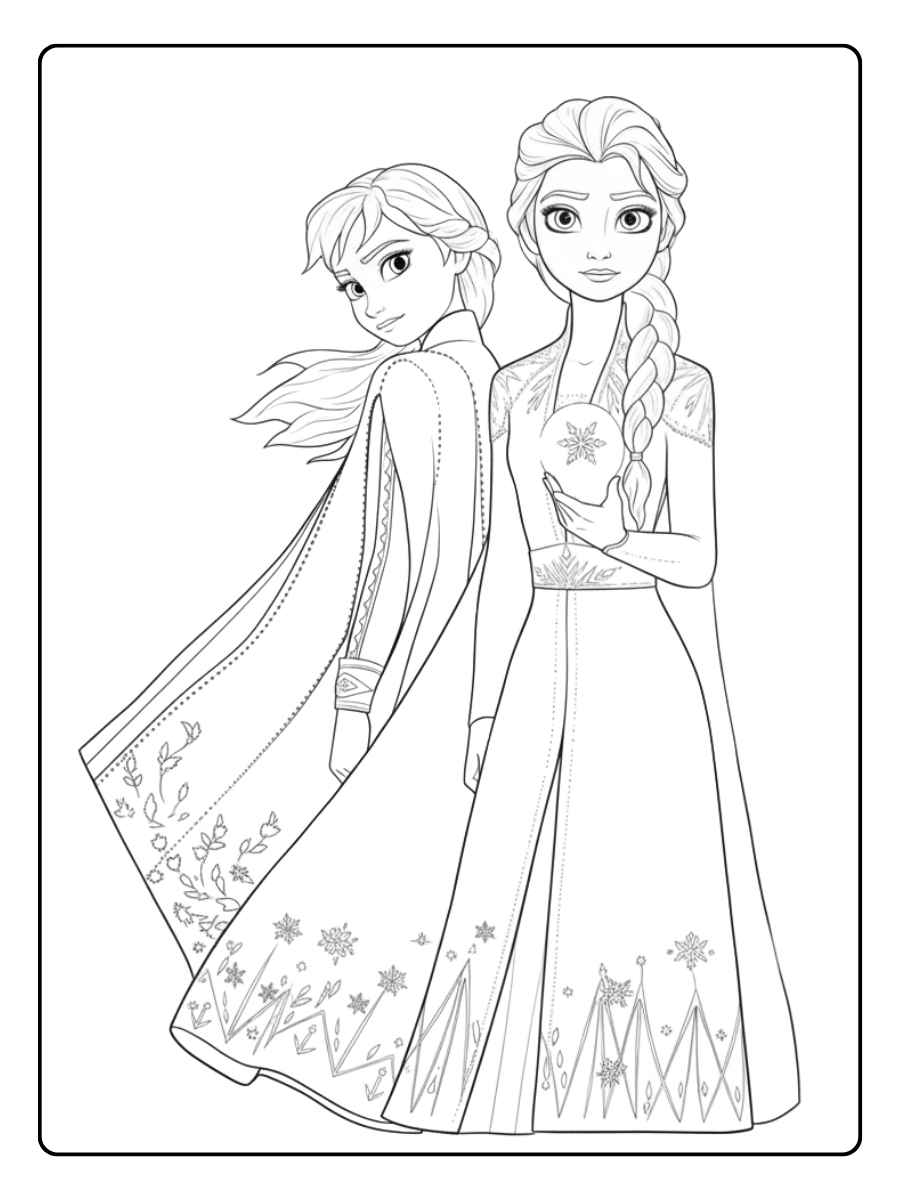 Anna und Elsa Ausmalbilder Der Zauber der Schwesternliebe