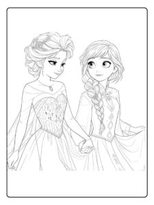 Anna und Elsa Ausmalbilder Die starken Schwestern