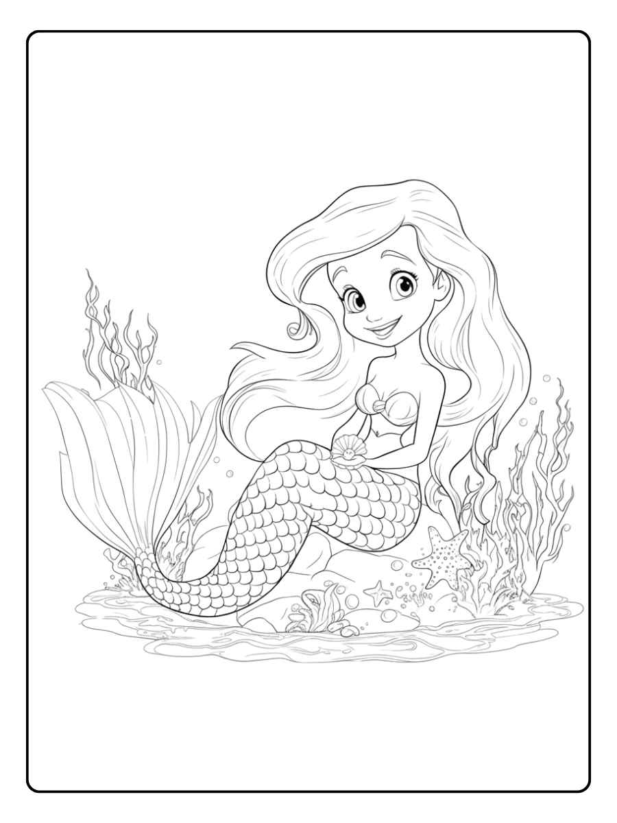 Arielle die Meerjungfrau Ausmalbilder Die besten Freunde im Ozean