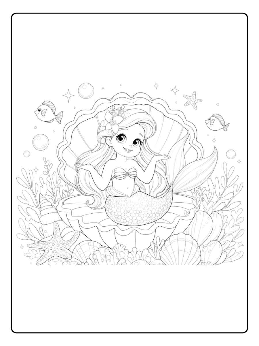 Arielle die Meerjungfrau Ausmalbilder Ein königliches Unterwasserlächeln