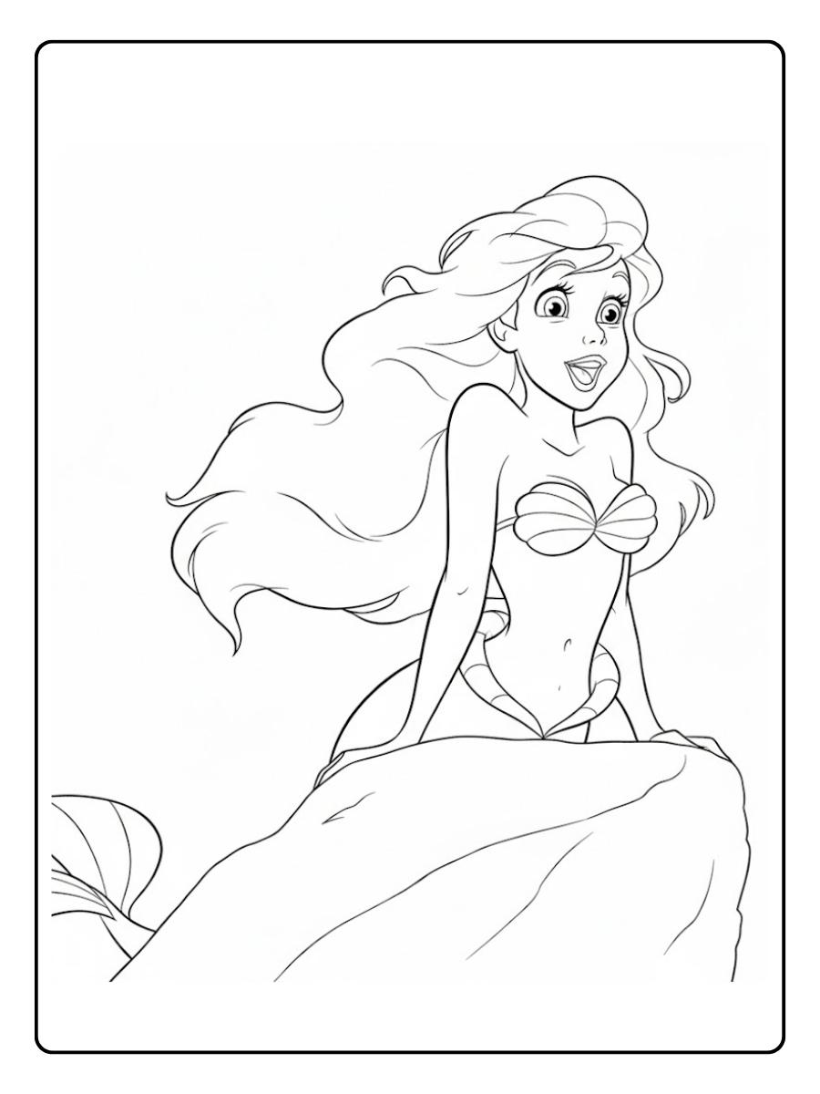 Arielle die Meerjungfrau Ausmalbilder Meerjungfrauen Glück