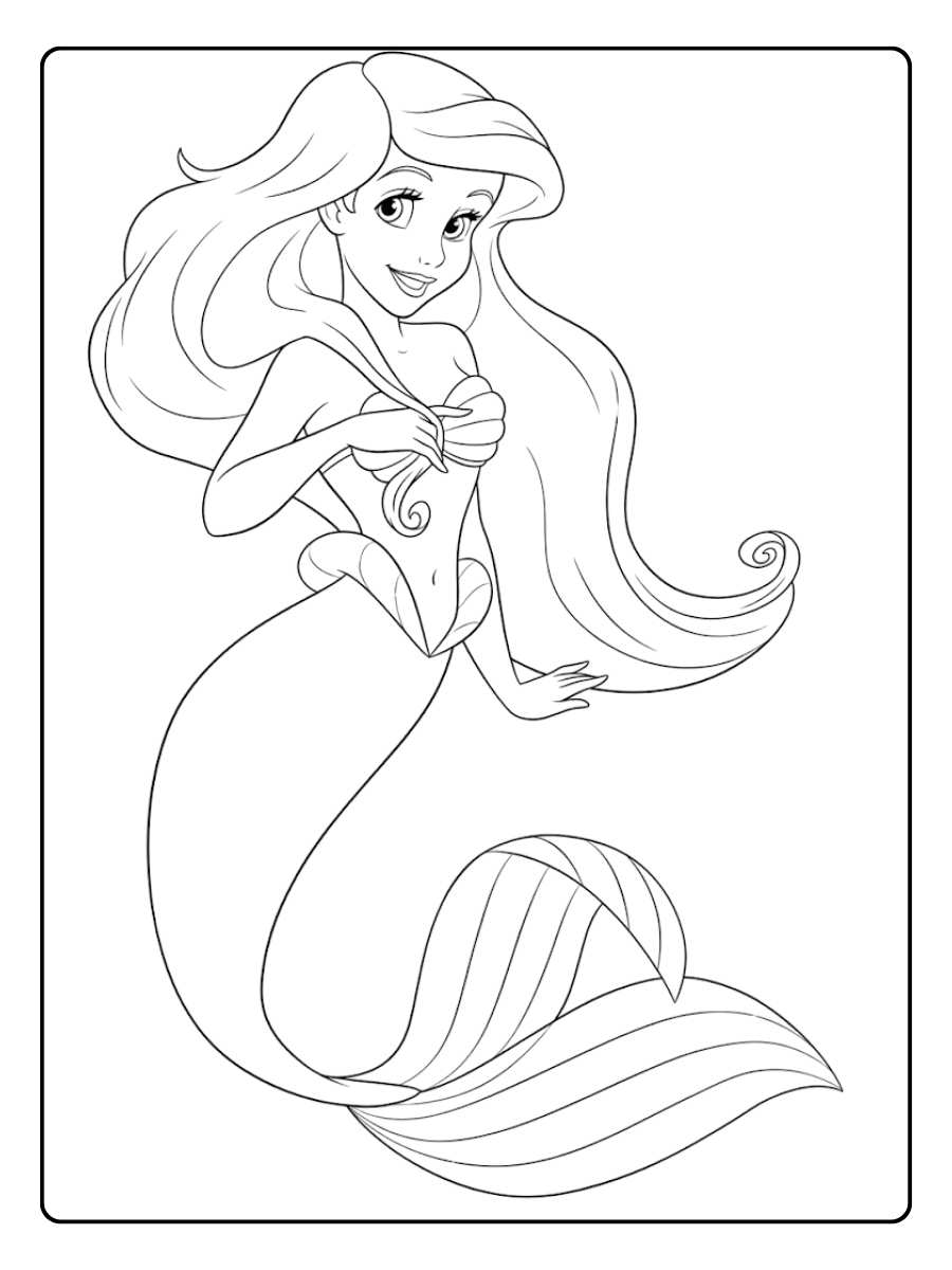 Arielle die Meerjungfrau Ausmalbilder Prinzessin des Meeres