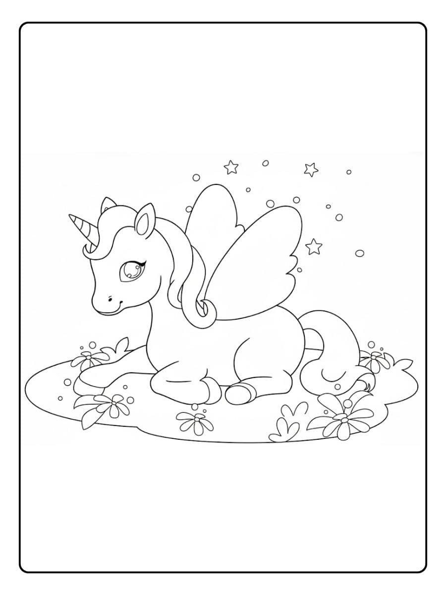 Ausmalbild Prinzessin Einhorn Fröhliche Prinzessin und ihr Einhorn Freund