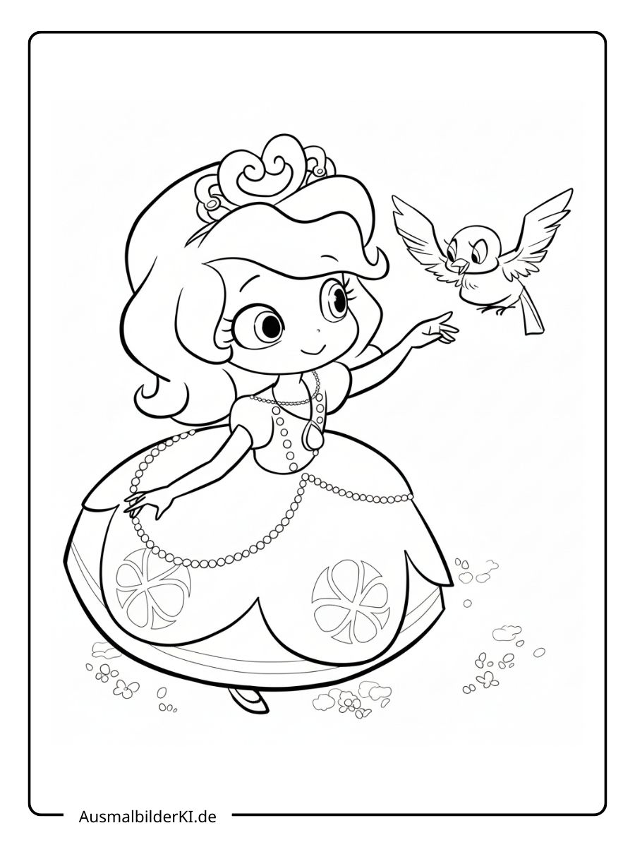 Ausmalbilder Disney Prinzessinnen - Fiona (1)