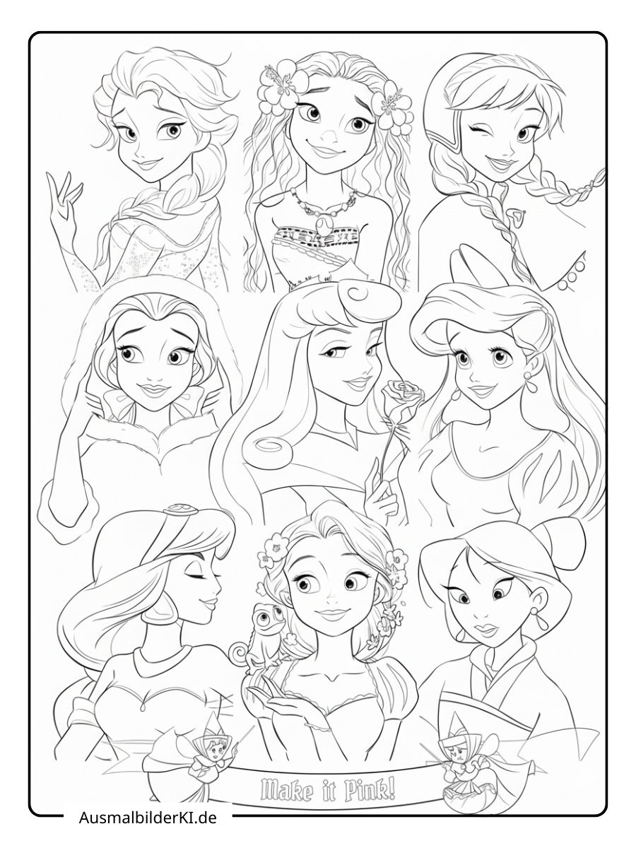 Ausmalbilder Disney Prinzessinnen (23)