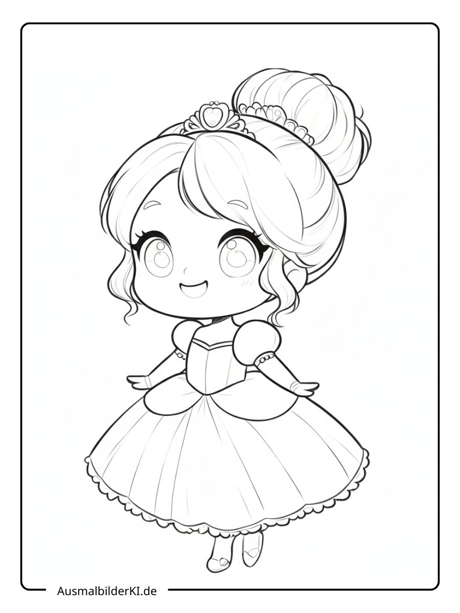 Ausmalbilder Disney Prinzessinnen - Cinderella