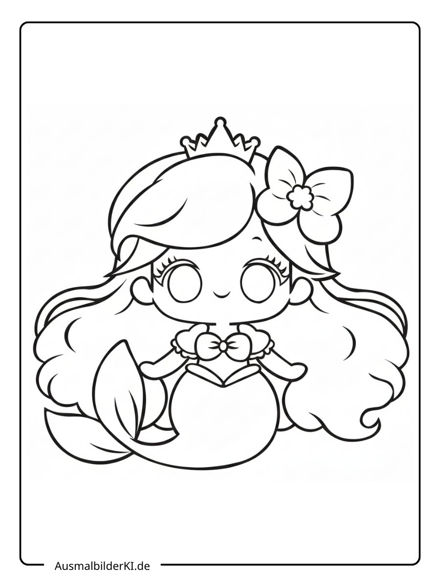 Ausmalbilder Disney Prinzessinnen - Arielle (1)