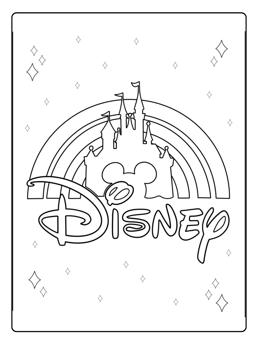 Ausmalbilder Disney logo