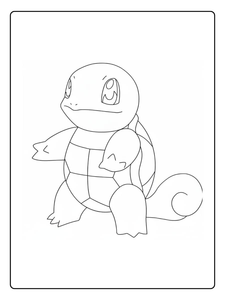 Ausmalbilder Pokemon - Pokémon Schiggy