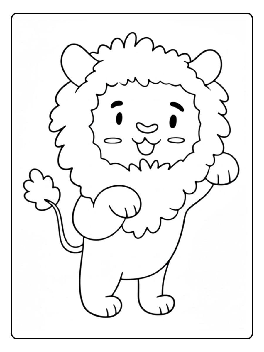 Ausmalbilder Tiere Zoo Löwe