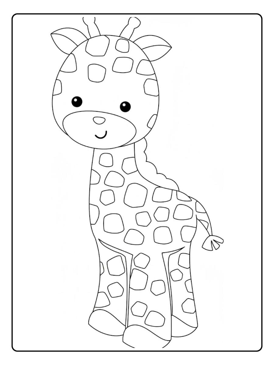 Ausmalbilder Tiere Zoo Niedlicher Elefant