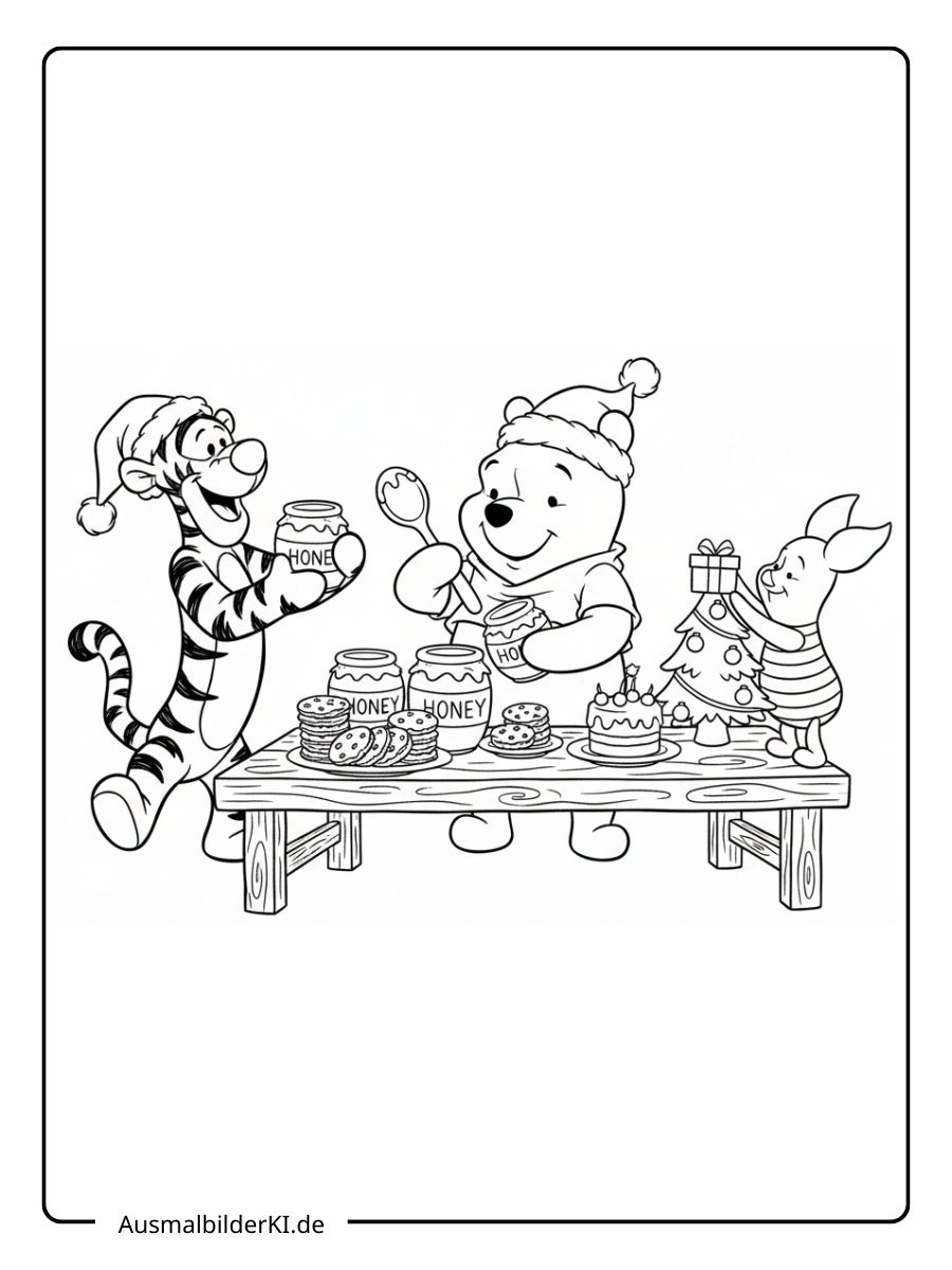 Ausmalbilder Weihnachten Disney 1