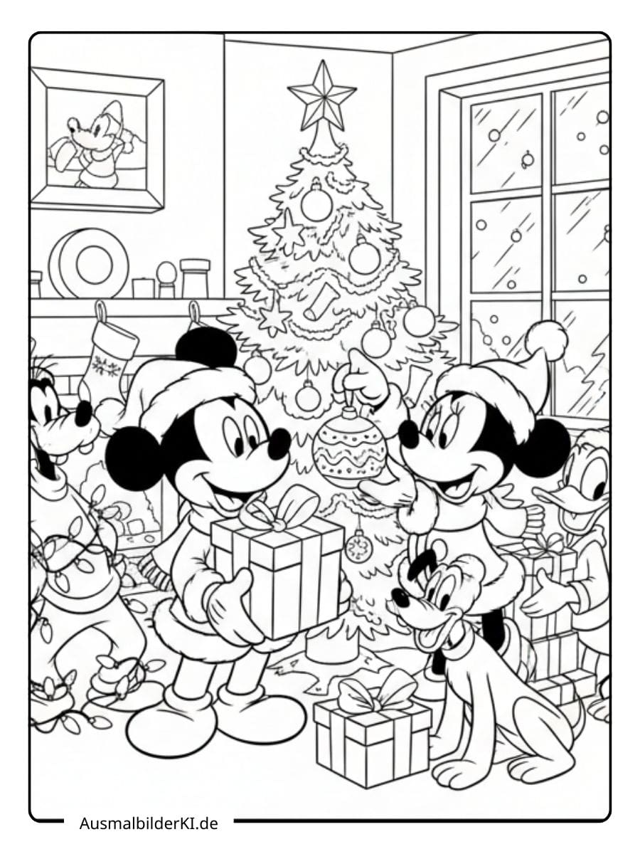 Ausmalbilder Weihnachten Disney 10