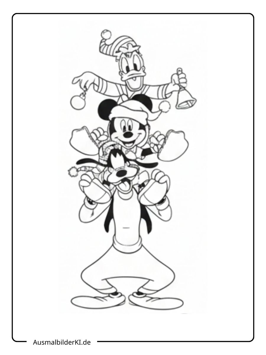 Ausmalbilder Weihnachten Disney 18
