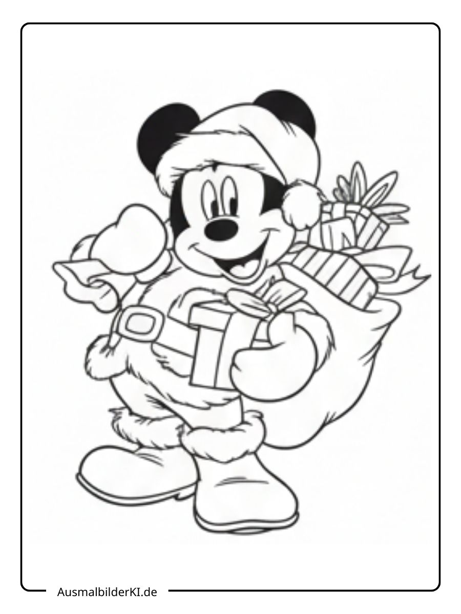 Ausmalbilder Weihnachten Disney 19