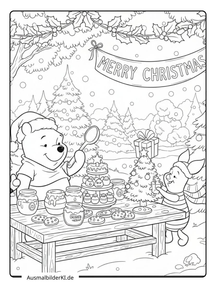 Ausmalbilder Weihnachten Disney 4