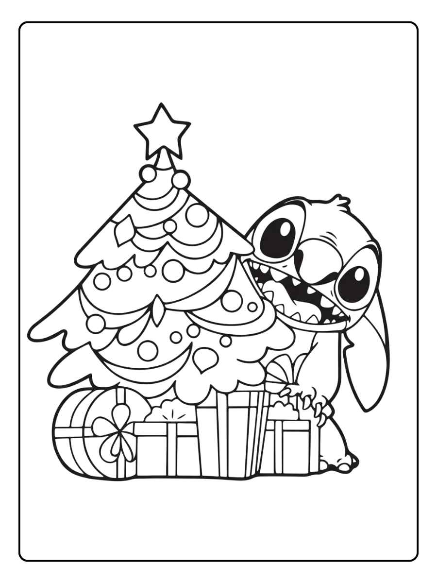 Ausmalbilder Weihnachten Disney Pluto in der Nikolaussocke