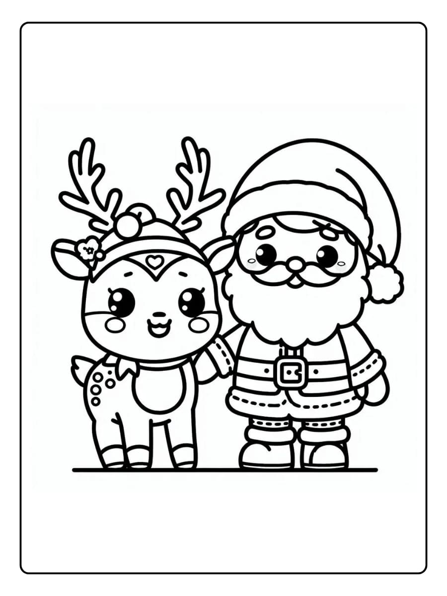 Ausmalbilder Weihnachten Rentier - Freunde