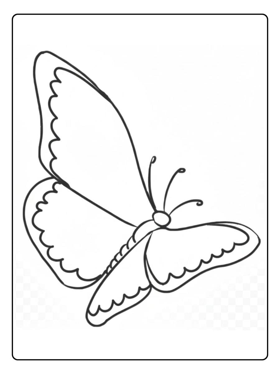 Einfaches Giraffen Motiv schmetterling ausmalbild Ergänzung