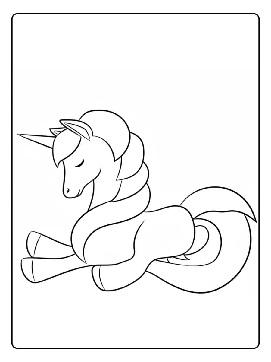 Einhorn Ausmalbilder Einhorn Familie im Zauberwald