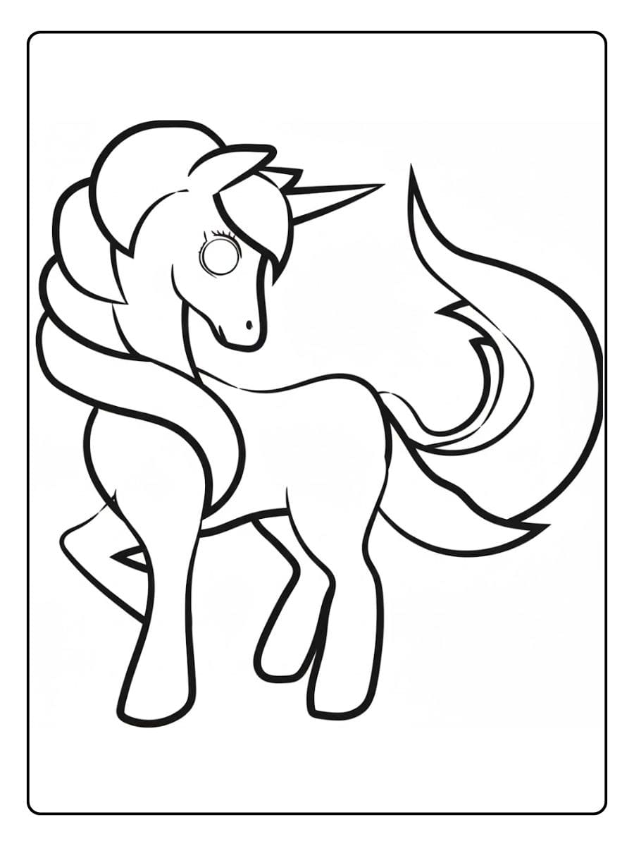 Einhorn Ausmalbilder Einhorn Freunde im Wald mit Regenbogen