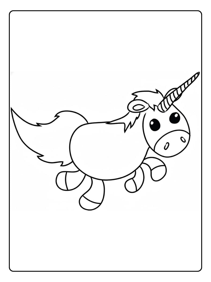 Einhorn Ausmalbilder Süßes Einhorn mit Flügeln und Blumen