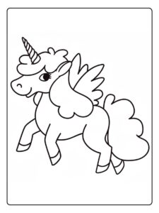 Einhorn mit Flügeln Ausmalbild Eine Fantasiereise zum Ausmalen
