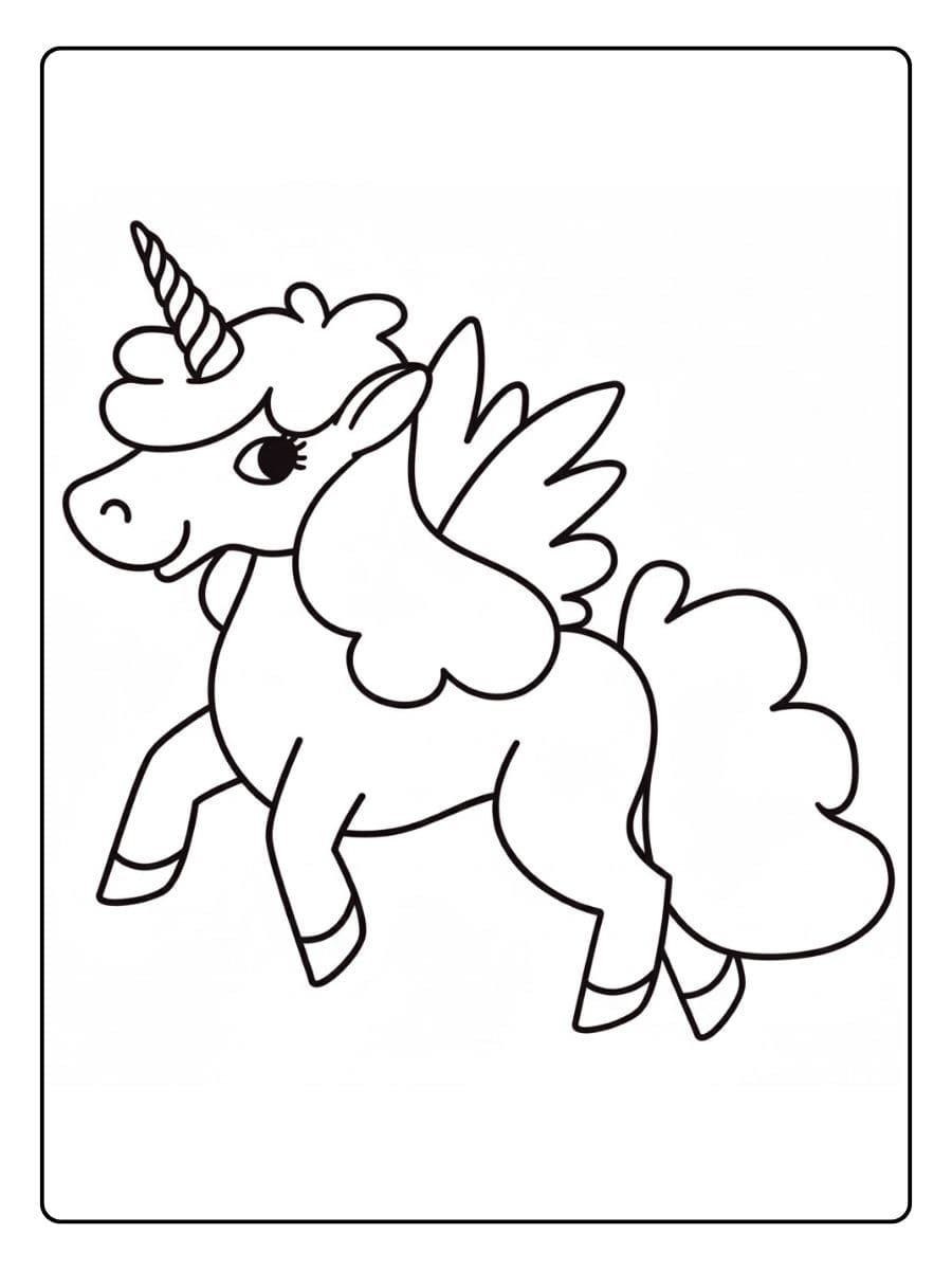 Einhorn mit Flügeln Ausmalbild Eine Fantasiereise zum Ausmalen