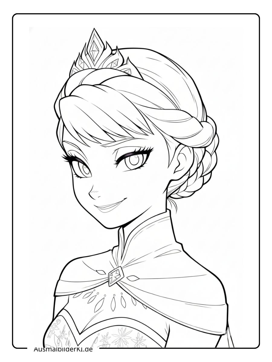 Elsa Ausmalbilder - Klassisches Profil