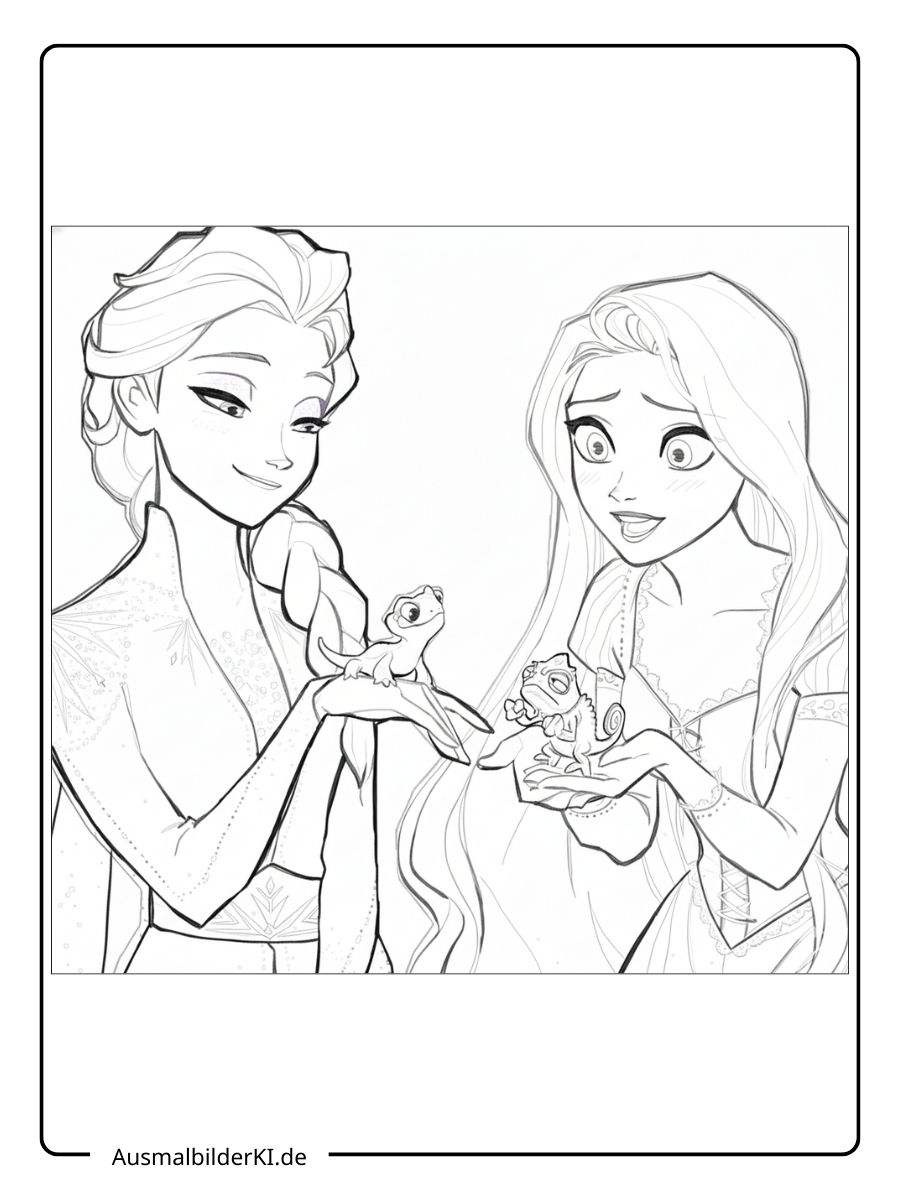 Elsa Ausmalbilder - Gespräch mit Anna