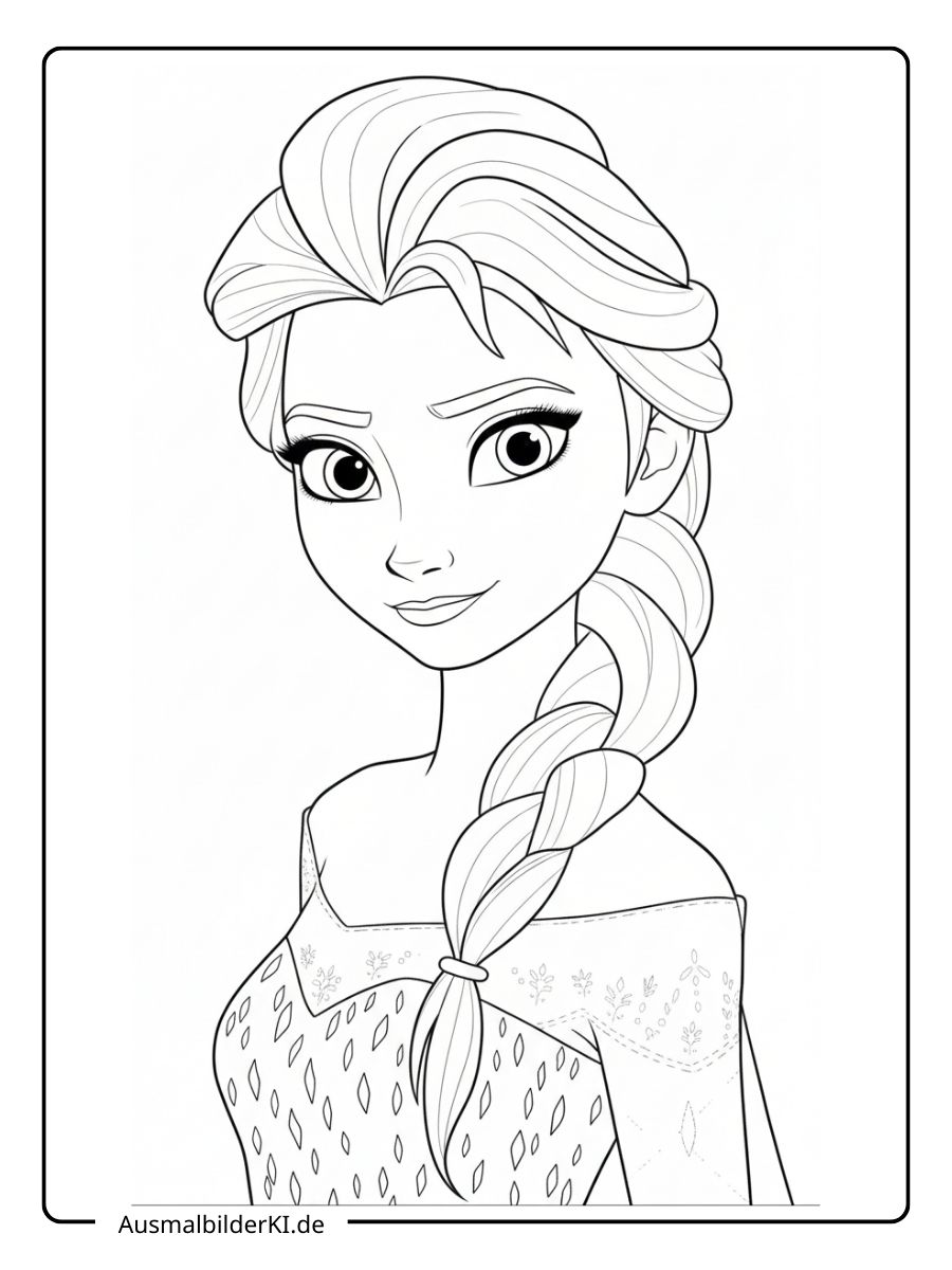 Elsa Ausmalbilder - Elegantes Porträt