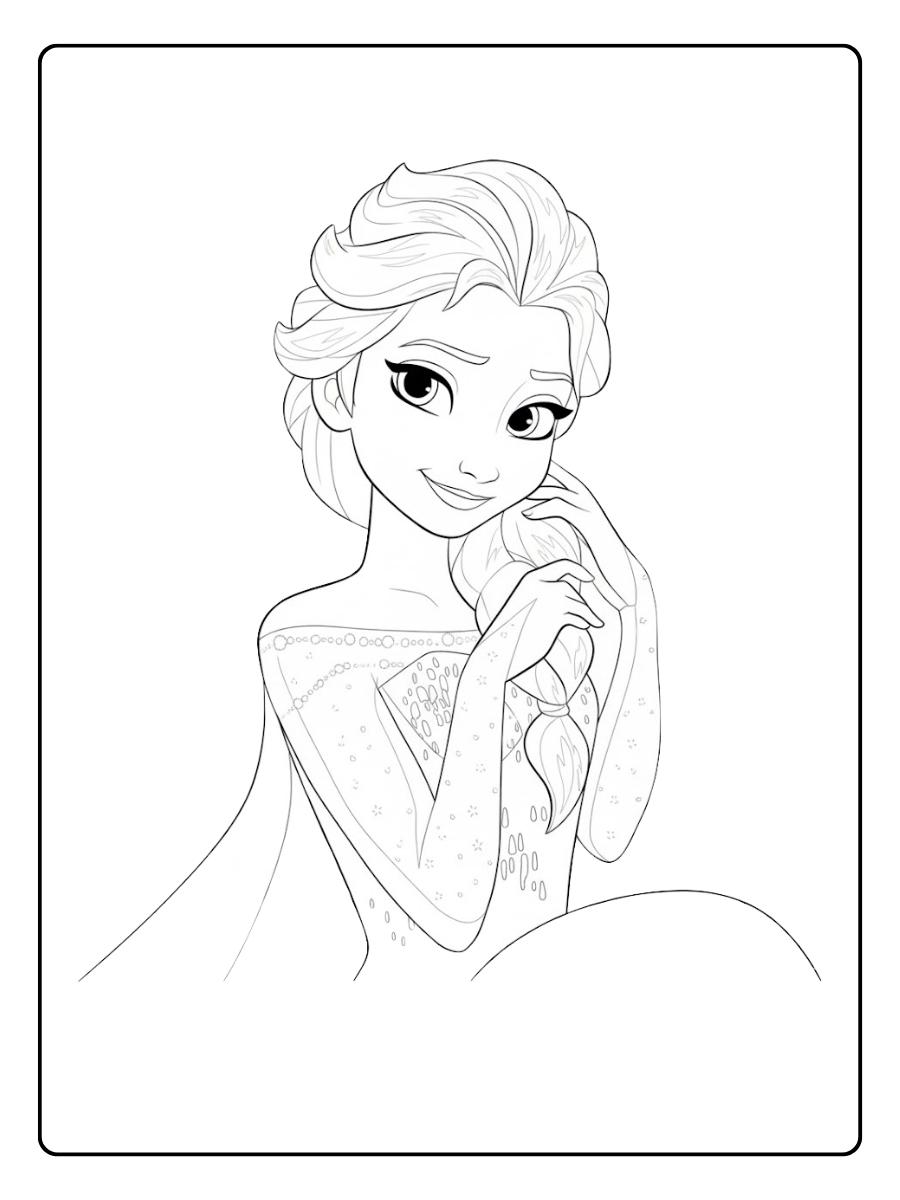Elsa Ausmalbilder Die lächelnde Eiskönigin