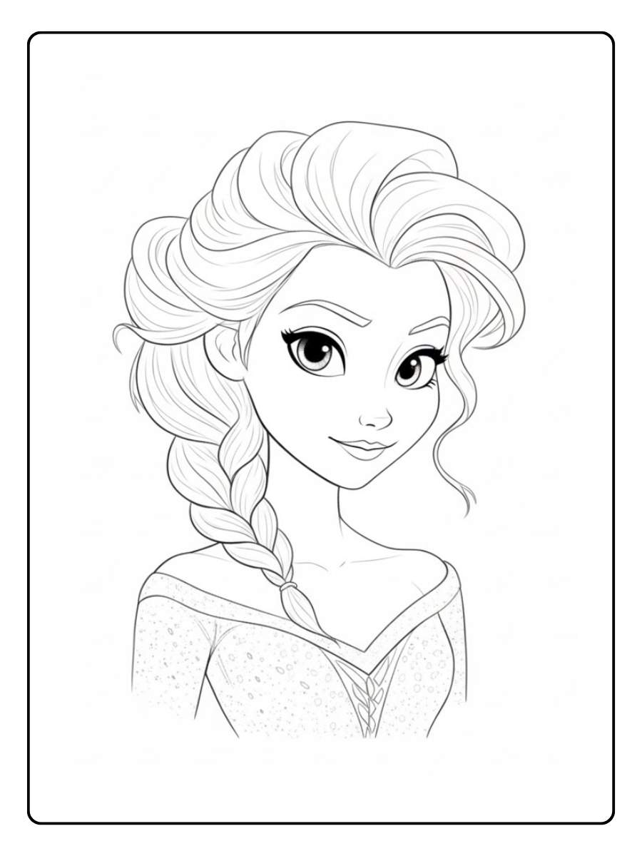 Elsa Ausmalbilder zum Ausdrucken Königliche Eleganz