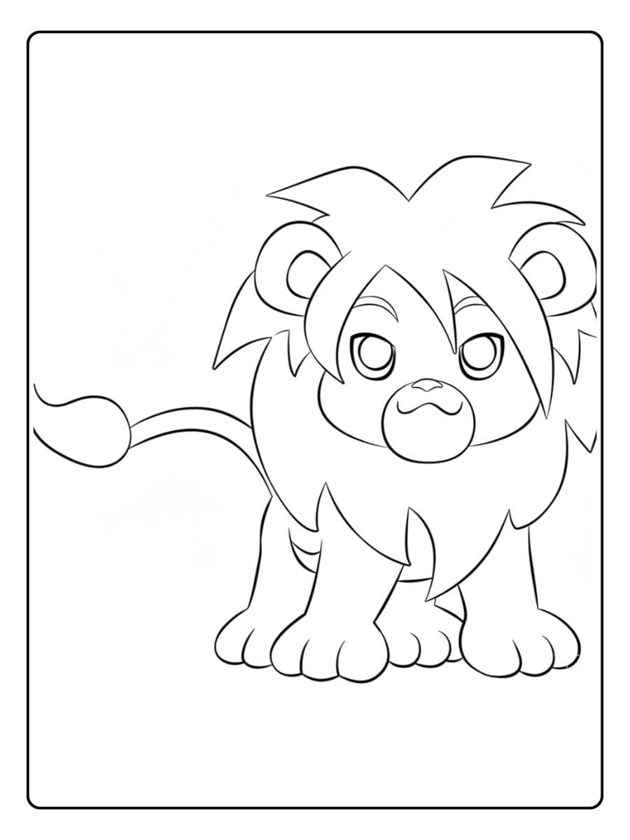 Majestätischer Löwe in der Savanne Ausmalbilder Tiere für 10 Jährige