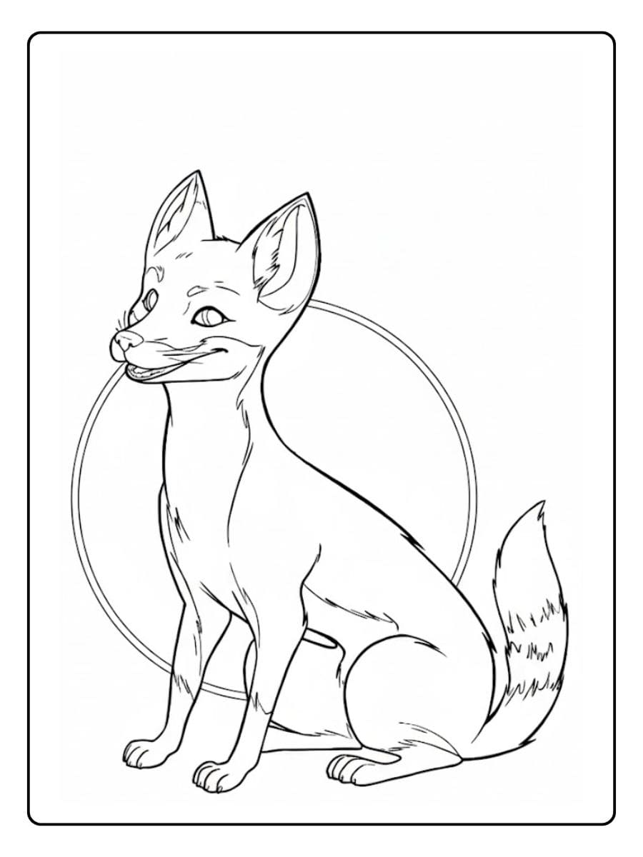 Niedlicher Fuchs zum Ausmalen magischen tiere ausmalbilder