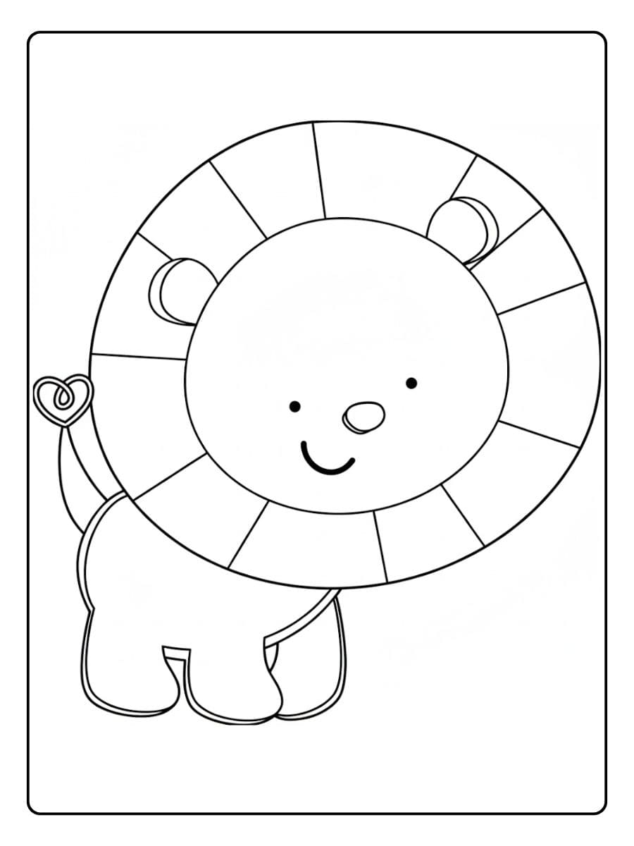 Niedlicher Löwe zum Ausmalen ausmalbilder tiere für 10 jährige