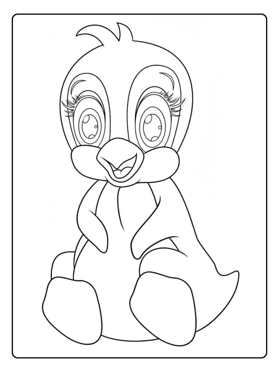 Niedlicher Pinguin zum Ausmalen ausmalbilder tiere süß