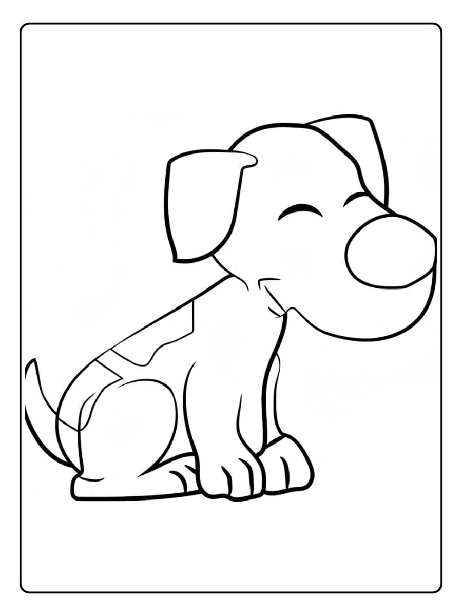 Niedlicher Welpe zum Ausmalen ausmalbild hund