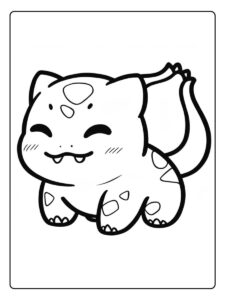 Niedliches Pokemon Ausmalbild Bisasam zum Ausdrucken