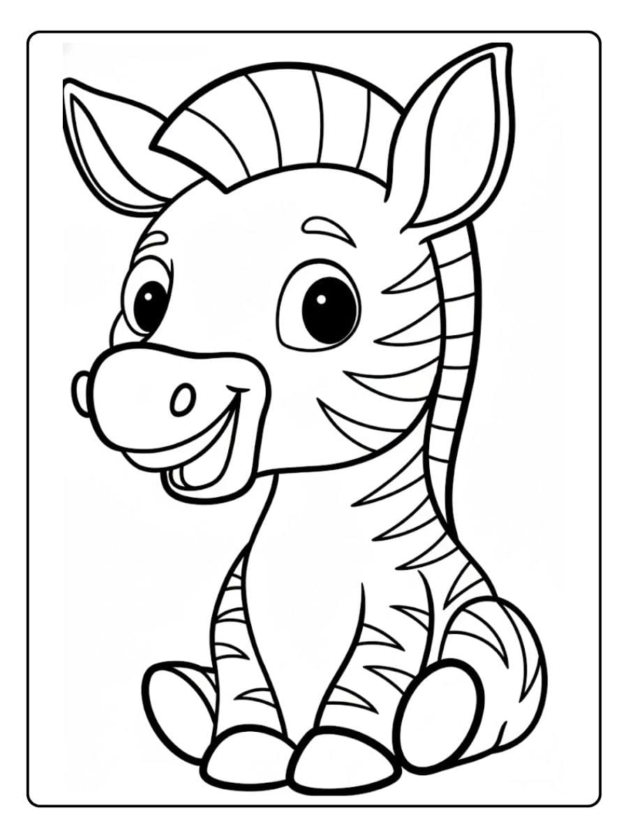 Niedliches Zebra Baby Ausmalbild ausmalbilder tiere für 10 jährige