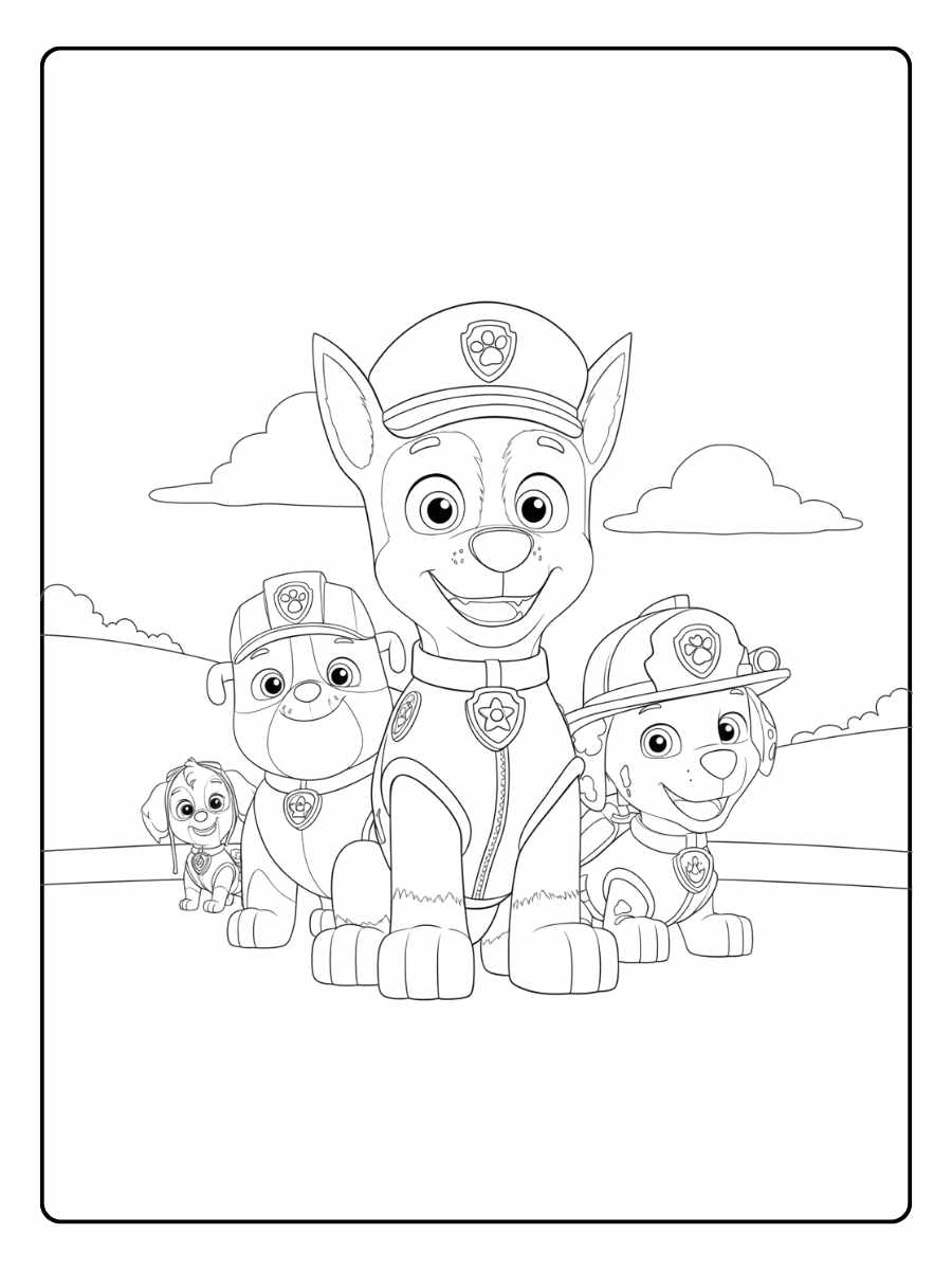 Paw Patrol Ausmalbilder Die heldenhaft Fell Freunde - Paw Patrol Rettungshundeteam
