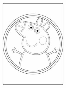 Peppa Wutz Ausmalbild Peppa Pig with Her Doll