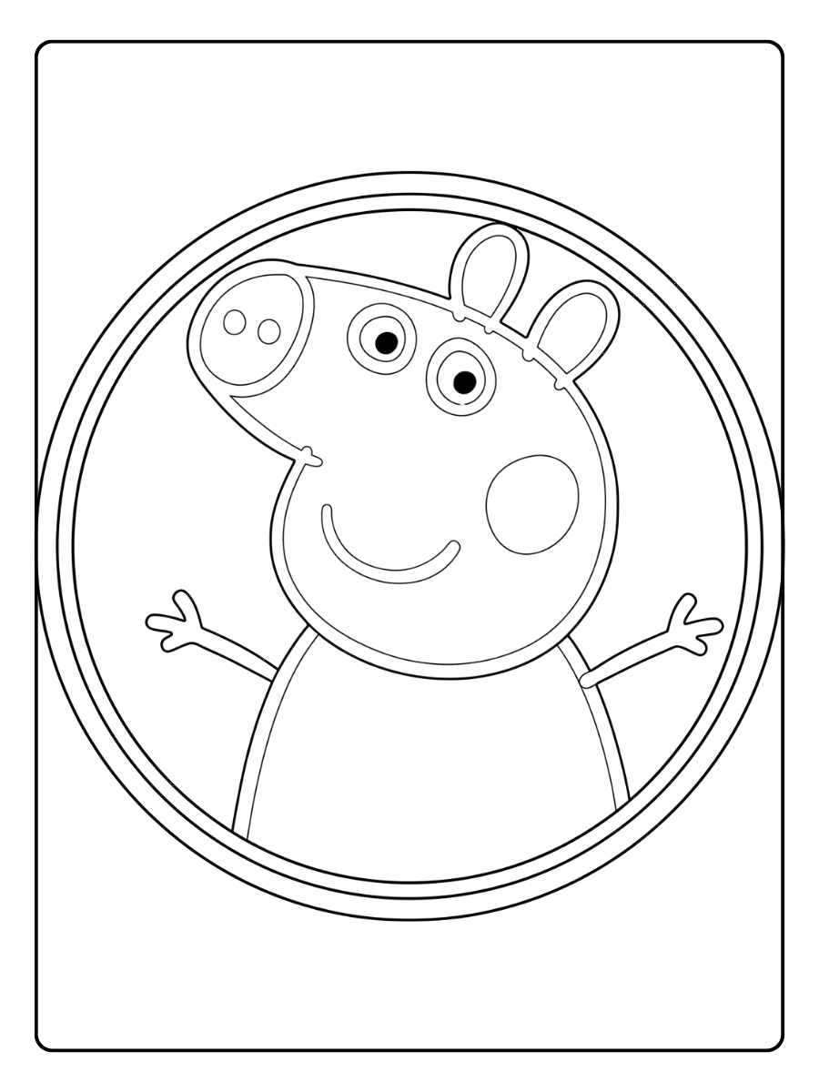 Peppa Wutz Ausmalbild Peppa Pig with Her Doll