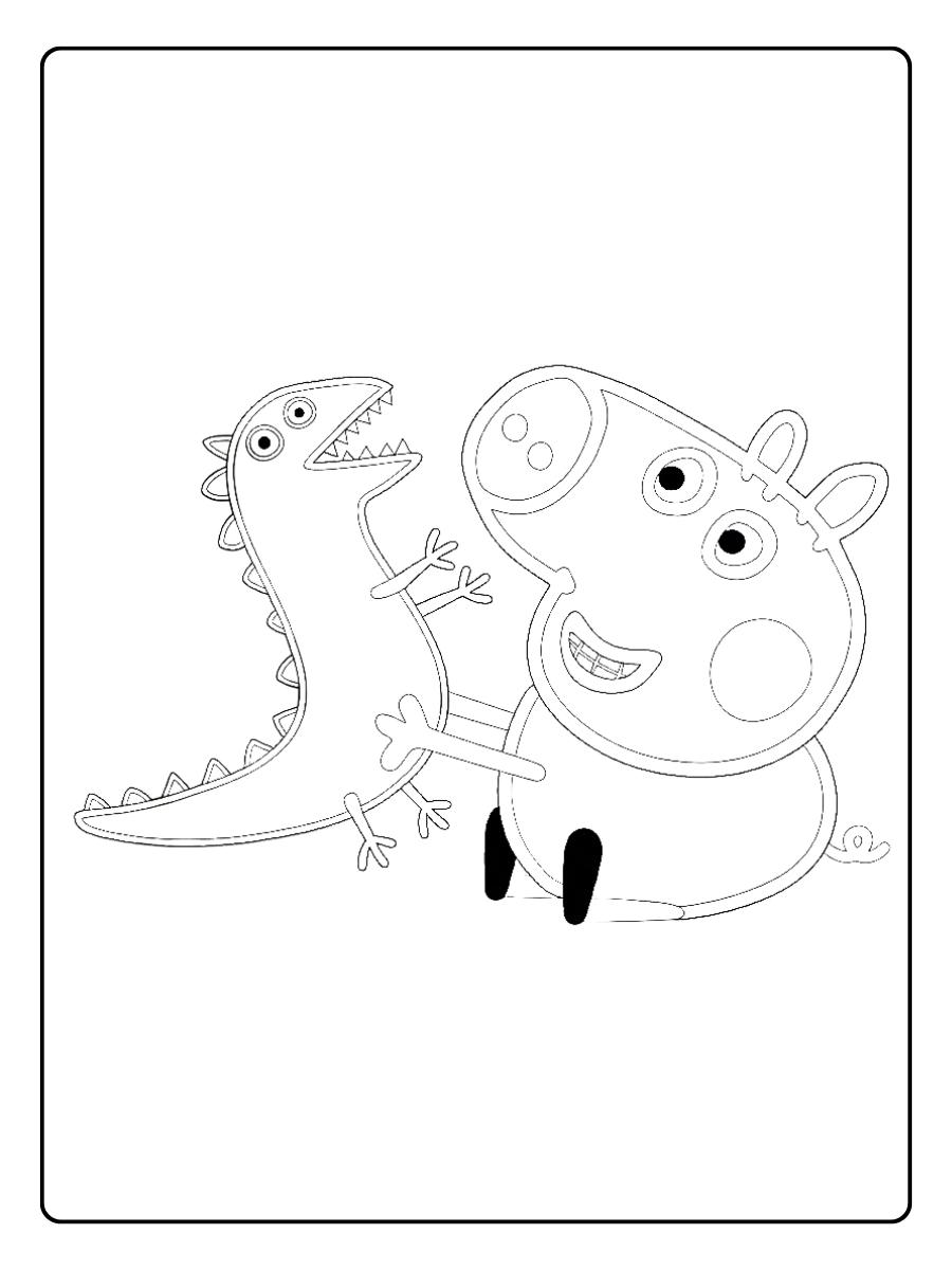 Peppa Wutz Ausmalbild Peppa Pig's Happy Day