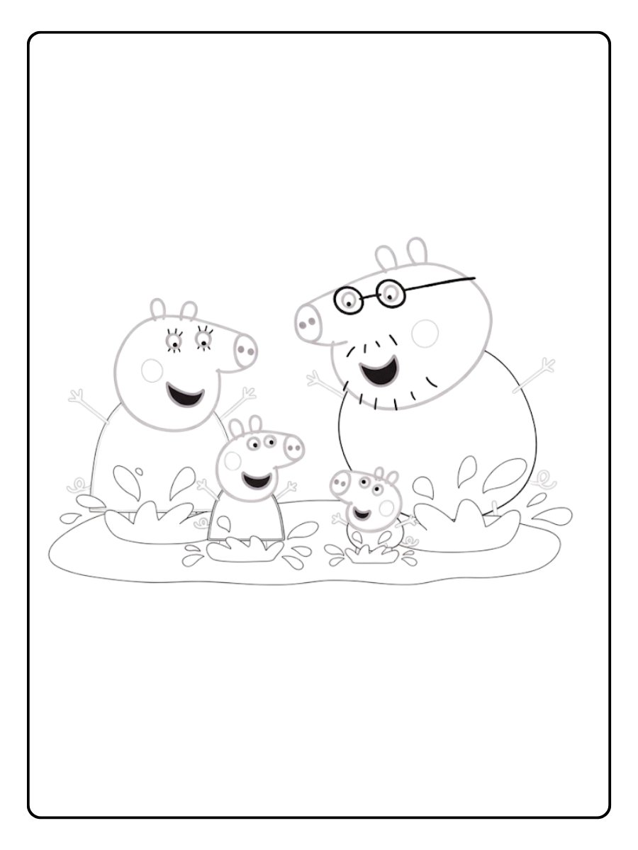 Peppa Wutz Ausmalbild Peppa and George Playing Together