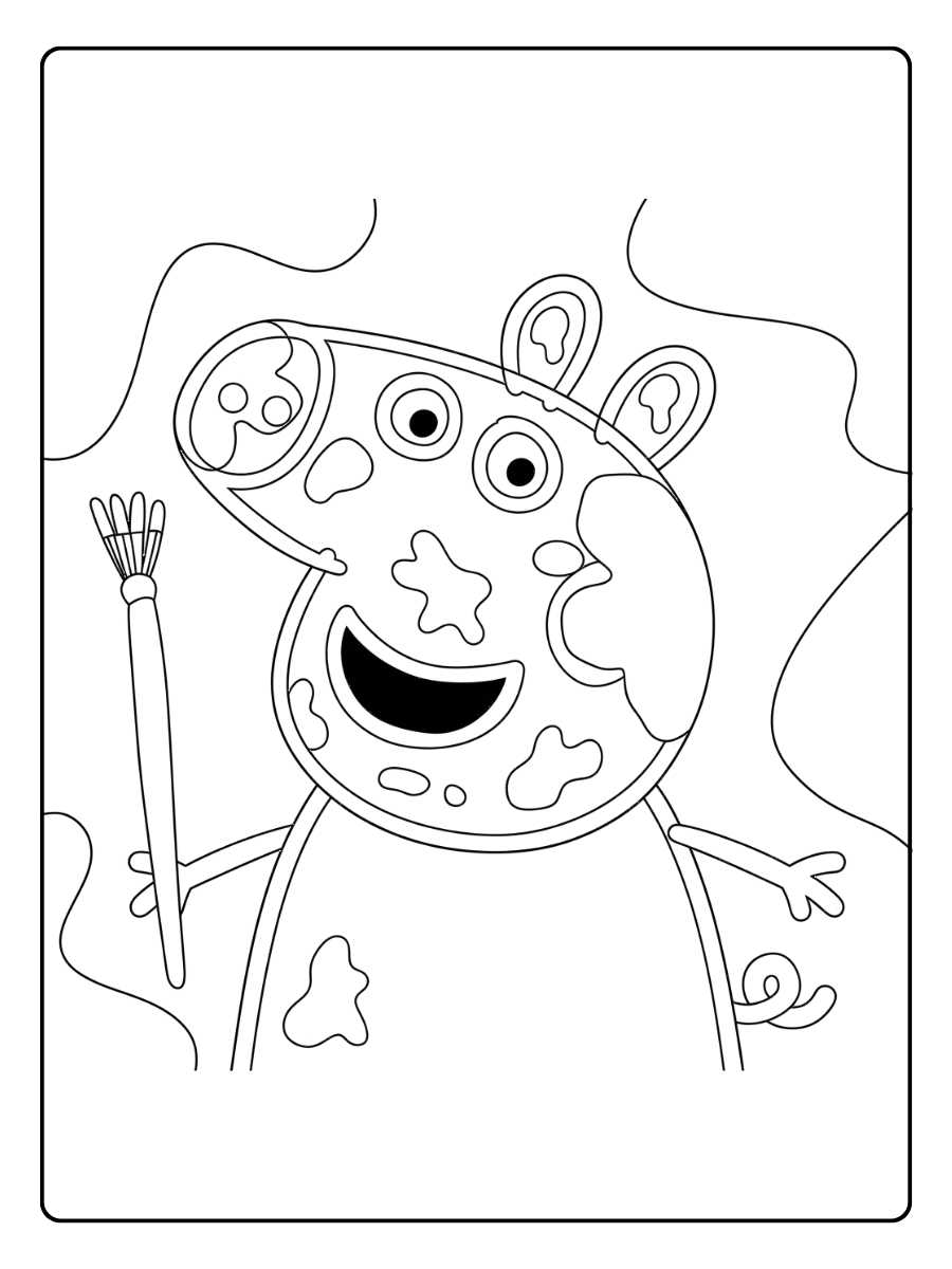 Peppa Wutz Ausmalbild The Two Pig Siblings