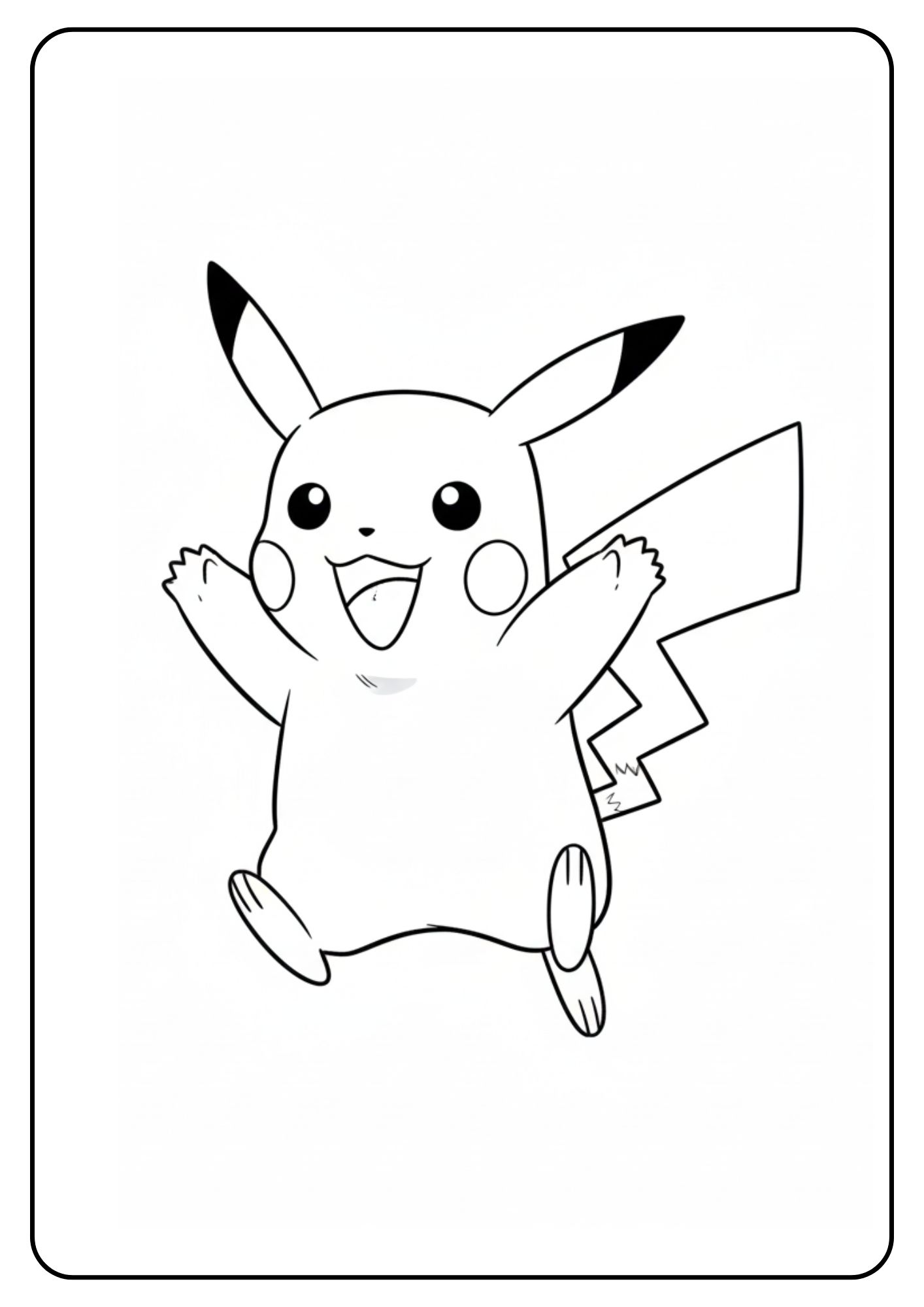 Pikachu Ausmalbild springend